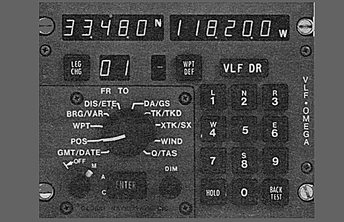 The Global GNS500A VLF/Omega control unit [ferry package] used for delivery flights of Metro 2's